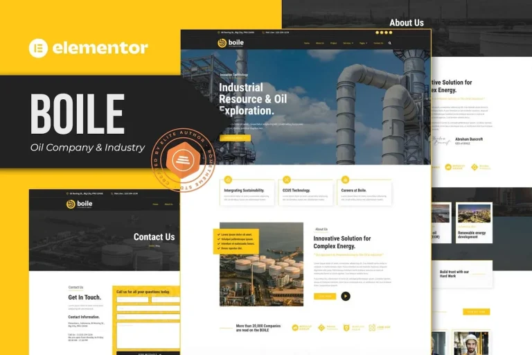 Boile – Oil Company & Industry Elementor Template Boile – Oil Company & Industry Elementor Template - Imagen 1