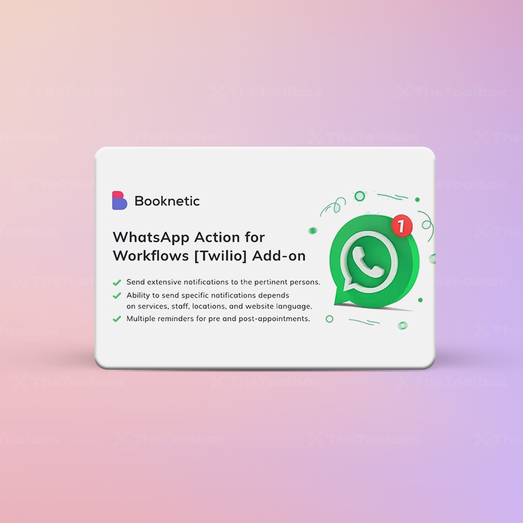 Booknetic Whatsapp Action Addon-min Booknetic Whatsapp Action Addon - Imagen 1