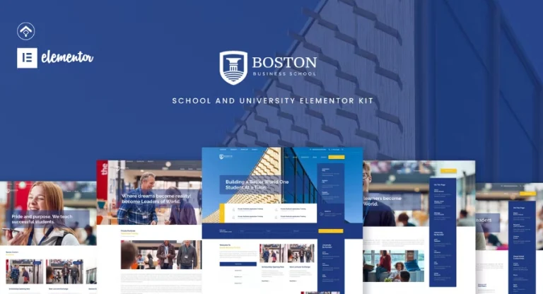 Boston – School & University Elementor Template Boston – School & University Elementor Template - Imagen 1