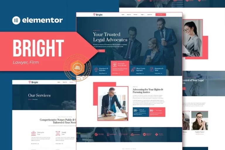 Bright – Lawyer and Firm Elementor Template Bright – Lawyer and Firm Elementor Template - Imagen 1