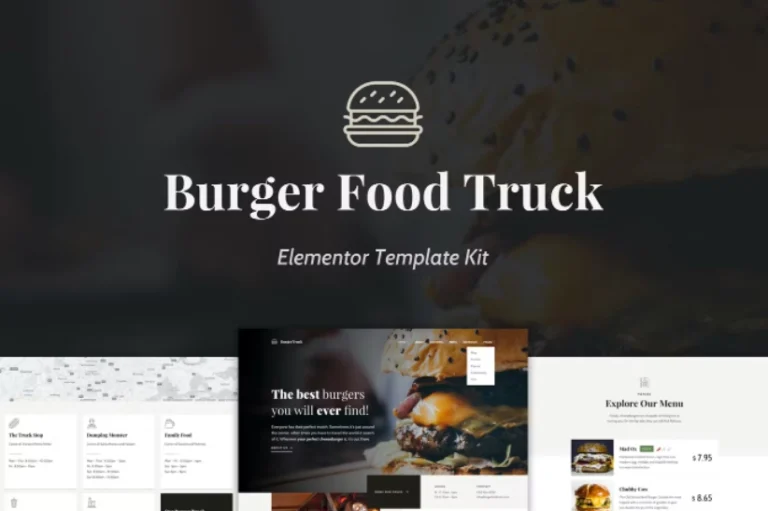 Burger Food Truck – Popup Restaurant Elementor Template Burger Food Truck – Popup Restaurant Elementor Template - Imagen 1