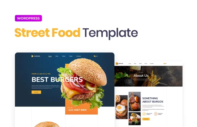 Burgos – Street Food Elementor Template Burgos – Street Food Elementor Template - Imagen 1