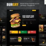 Burgry – Burger & Fast Food Restaurant Elementor Template