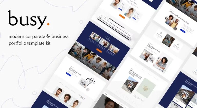 Busy | Modern Corporate & Business Portfolio Elementor Template Busy | Modern Corporate & Business Portfolio Elementor Template - Imagen 1