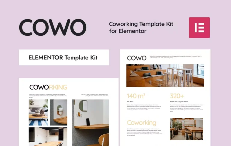 COWO – Coworking Elementor Template COWO – Coworking Elementor Template - Imagen 1