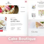 Cake Boutique – Cake Elementor Template