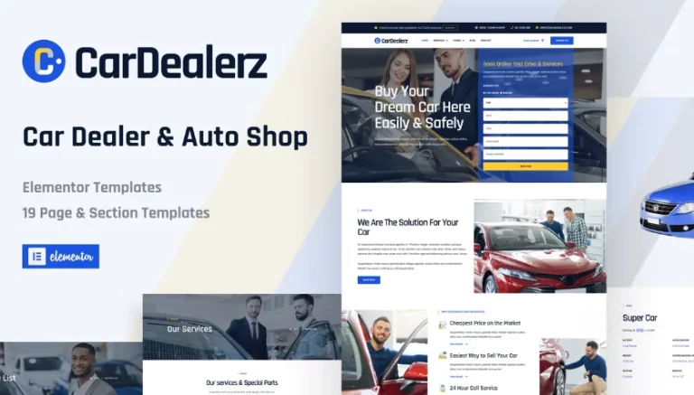 CarDealerz – Auto Dealer & Auto Shop Website Elementor Template CarDealerz – Auto Dealer & Auto Shop Website Elementor Template - Imagen 1