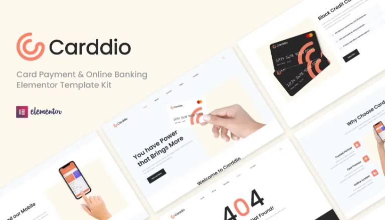 Carddio – Card Payment & Online Banking Elementor Template Carddio – Card Payment & Online Banking Elementor Template - Imagen 1