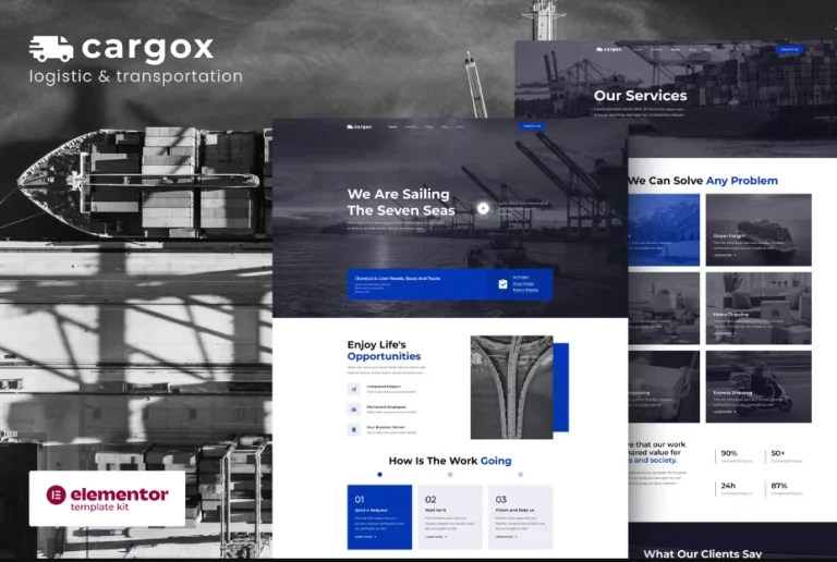 Cargox – Logistic & Transportation Elementor Pro Template Cargox – Logistic & Transportation Elementor Pro Template - Imagen 1