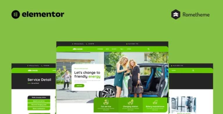 Caroze – Charging Station &EV Servicing Elementor Pro Full Site Template Caroze – Charging Station &EV Servicing Elementor Pro Full Site Template - Imagen 1
