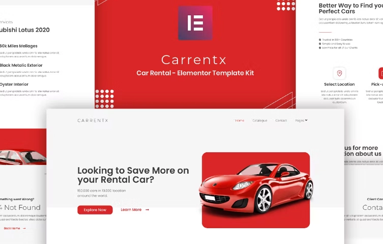 Carrentx – Car Rental Elementor Template Carrentx – Car Rental Elementor Template - Imagen 1