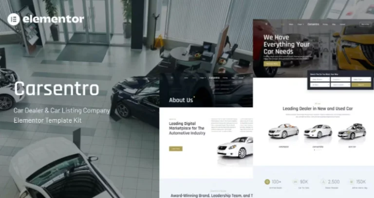 Carsentro – Car Dealer & Listing Company Elementor Template Carsentro – Car Dealer & Listing Company Elementor Template - Imagen 1