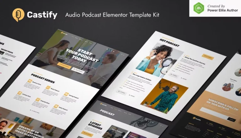 Castify – Audio Podcast Elementor Template Castify – Audio Podcast Elementor Template - Imagen 1