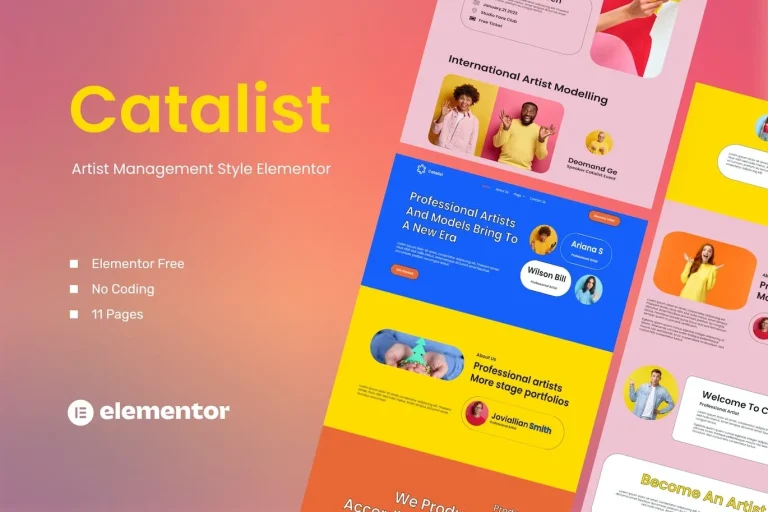 Catalist – Artist Management Elementor Template Catalist – Artist Management Elementor Template - Imagen 1