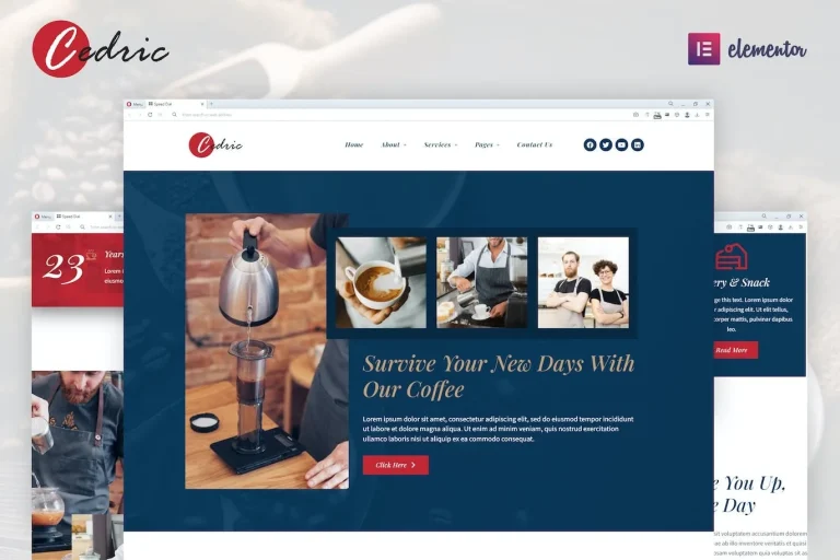 Cedric – Coffee & Beverages Elementor Template Cedric – Coffee & Beverages Elementor Template - Imagen 1