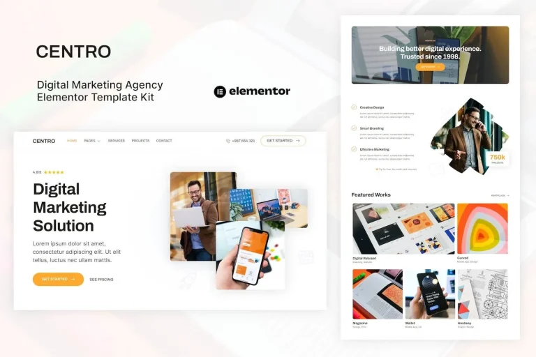 Centro – Digital Marketing Agency & Portfolio Elementor Template Centro – Digital Marketing Agency & Portfolio Elementor Template - Imagen 1