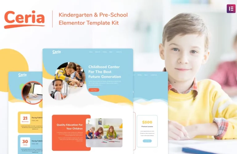 Ceria – Kindergarten & Pre-School Elementor Template Ceria – Kindergarten & Pre-School Elementor Template - Imagen 1
