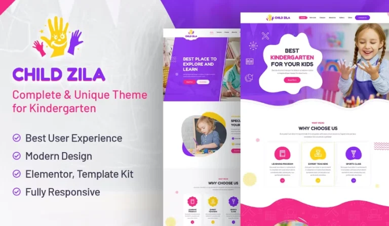 ChildZilla – Kindergarten & Childcare Elementor Template ChildZilla – Kindergarten & Childcare Elementor Template - Imagen 1