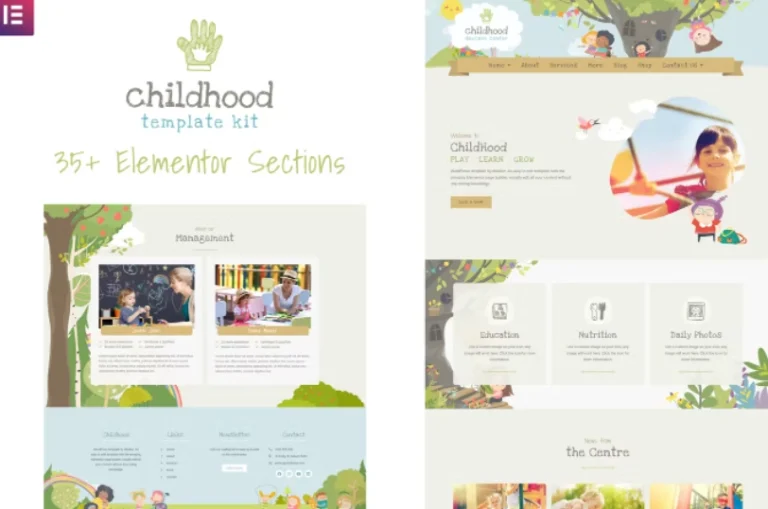 Childhood Kids – Child Care Center Elementor Template Childhood Kids – Child Care Center Elementor Template - Imagen 1