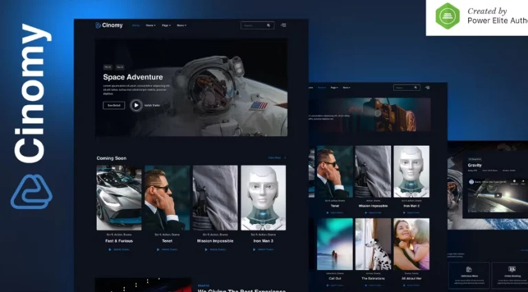 Cinomy – Movie TV & Streaming Services Elementor Template Cinomy – Movie TV & Streaming Services Elementor Template - Imagen 1