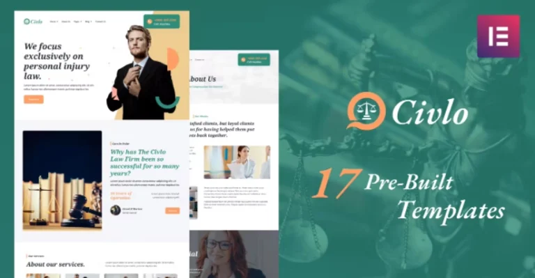 Civlo – Lawyer & Law Office Elementor Template Civlo – Lawyer & Law Office Elementor Template - Imagen 1