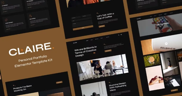 Claire – Personal Portfolio Elementor Template Claire – Personal Portfolio Elementor Template - Imagen 1