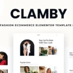 Clamby – Fashion Ecommerce Elementor Template