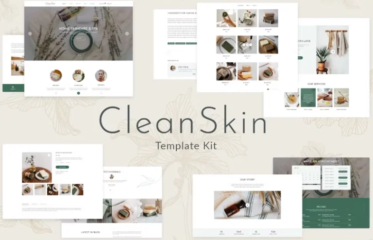 CleanSkin | Handmade Organic Soap & Natural Cosmetics Template CleanSkin | Handmade Organic Soap & Natural Cosmetics Template - Imagen 1
