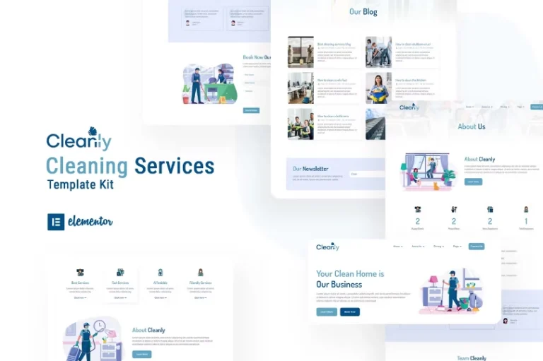 Cleanly – Cleaning Service Elementor Template Cleanly – Cleaning Service Elementor Template - Imagen 1