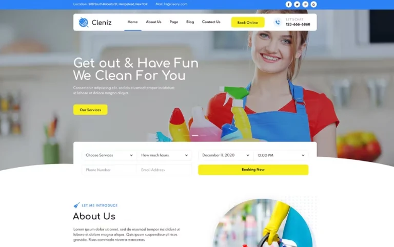 Cleniz – Cleaning Services Elementor Template Cleniz – Cleaning Services Elementor Template - Imagen 1