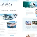 Coastal Travel and Surf Grunge Template