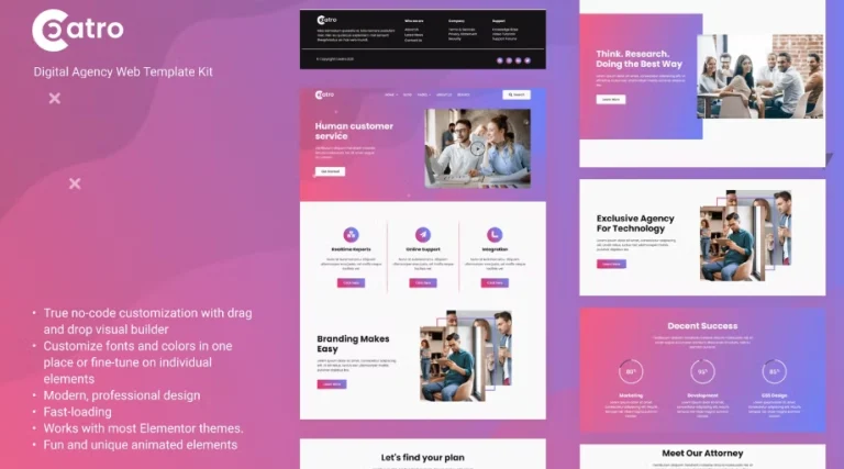 Coatro – Digital Agency Elementor Template Coatro – Digital Agency Elementor Template - Imagen 1