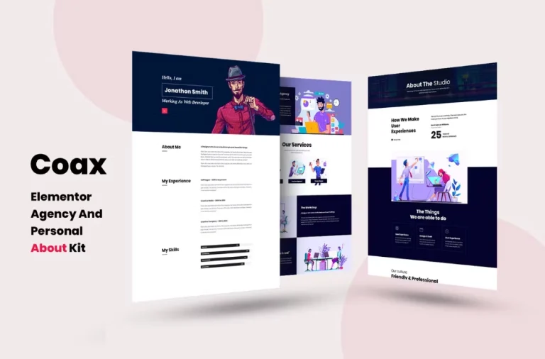 Coax – Agency And Personal About Us Elementor Template Coax – Agency And Personal About Us Elementor Template - Imagen 1