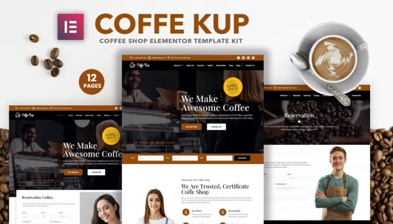 CoffeeKup – Cafe & Coffee Shop Elementor Template CoffeeKup – Cafe & Coffee Shop Elementor Template - Imagen 1