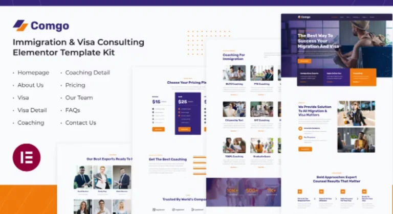 Comgo | Immigration & Visa Consulting Elementor Template Comgo | Immigration & Visa Consulting Elementor Template - Imagen 1