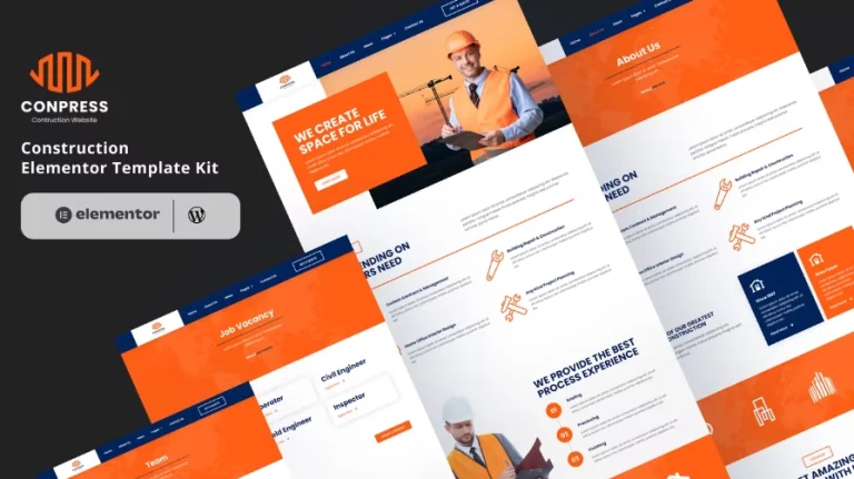Conpress – Construction Service Elementor Template Conpress – Construction Service Elementor Template - Imagen 1