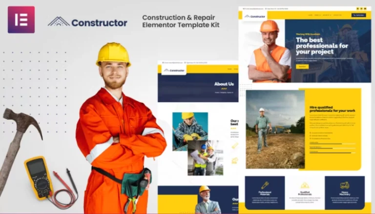 Constructor – Construction & Repair Elementor Template Constructor – Construction & Repair Elementor Template - Imagen 1