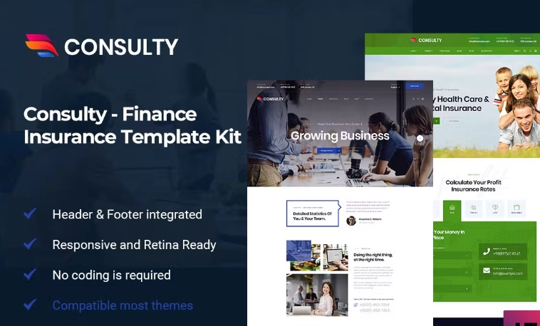 Consulty – Finance Consulting Elementor Template Consulty – Finance Consulting Elementor Template - Imagen 1