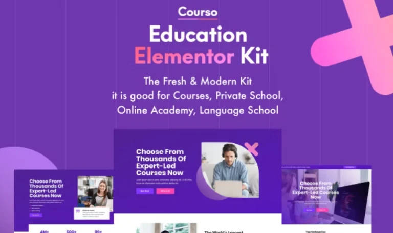 Courso – Online University & Courses Elementor Template Courso – Online University & Courses Elementor Template - Imagen 1