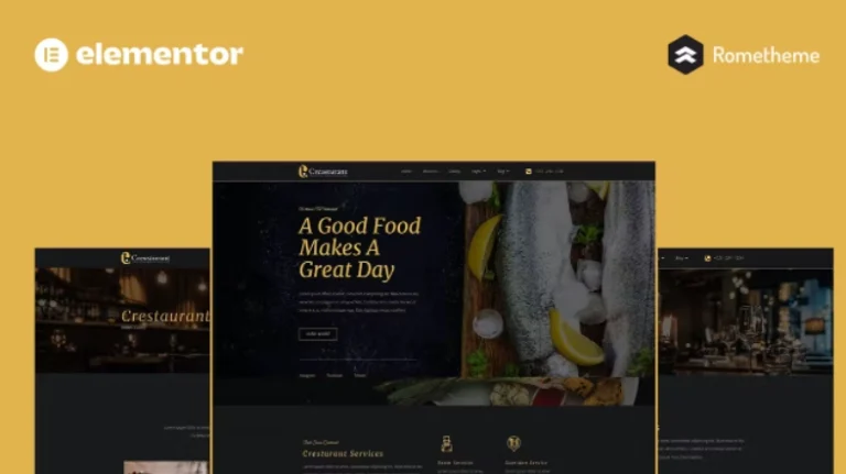 Crestaurant – Elegant Restaurant Pro Full Site Template Crestaurant – Elegant Restaurant Pro Full Site Template - Imagen 1