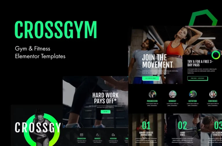 CrossGym – Gym & Fitness Elementor Template CrossGym – Gym & Fitness Elementor Template - Imagen 1