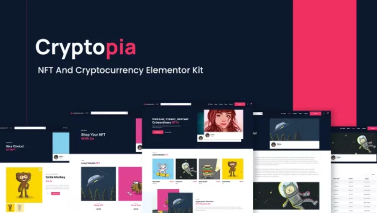 Cryptopia – NFT Crypto Sales Elementor Template Cryptopia – NFT Crypto Sales Elementor Template - Imagen 1