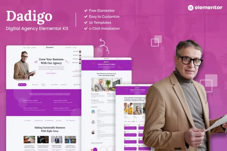 Dadigo – Digital Agency Elementor Template Dadigo – Digital Agency Elementor Template - Imagen 1