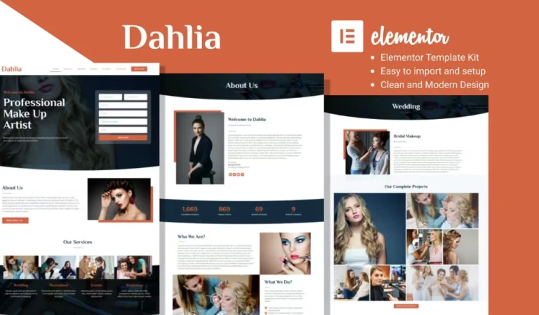 Dahlia – Beauty Business Elementor Template Dahlia – Beauty Business Elementor Template - Imagen 1