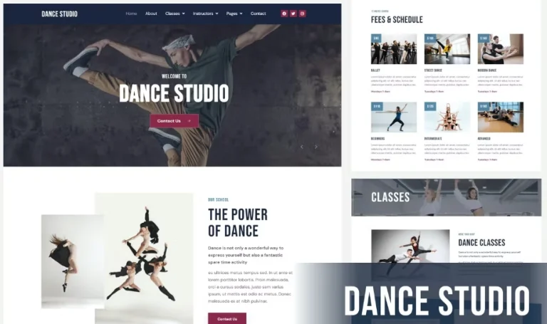 Dance Studio – Elementor Template Dance Studio – Elementor Template - Imagen 1