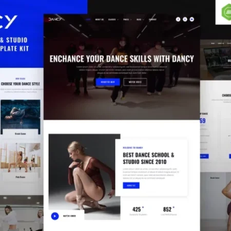 Dancy – Dance School & Studio Elementor Template