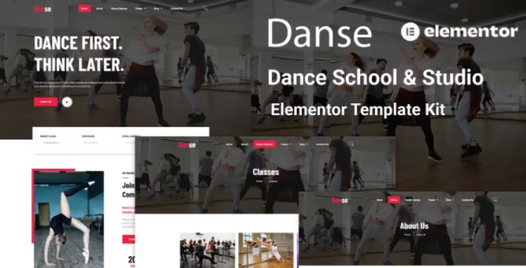 Danse – Dance School and Studio Elementor Template Danse – Dance School and Studio Elementor Template - Imagen 1