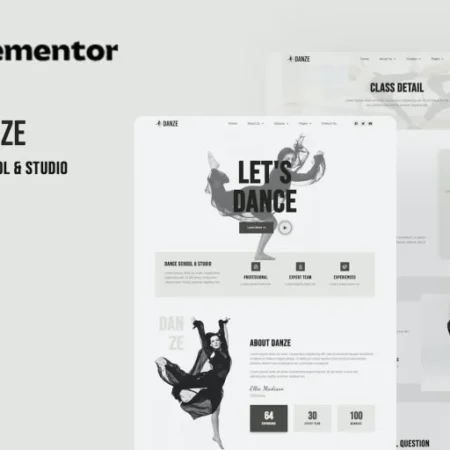 Danze – Dance Studio School Elementor Template