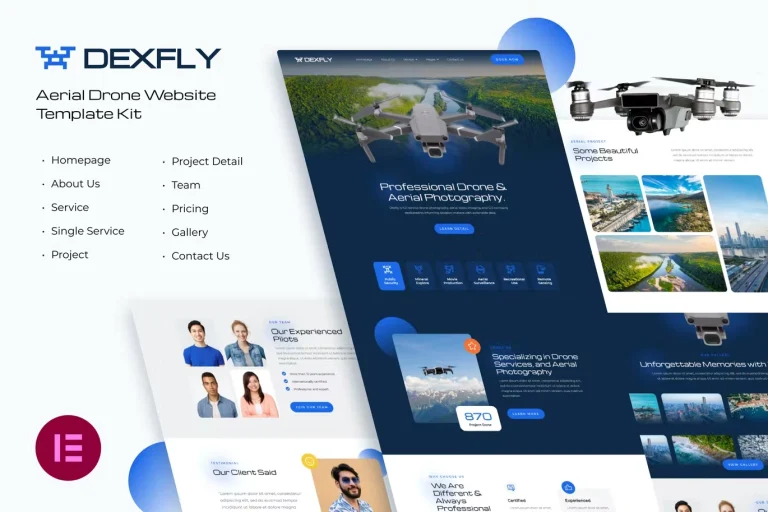 Dexfly | Drone & Aerial Photography Elementor Template Dexfly | Drone & Aerial Photography Elementor Template - Imagen 1