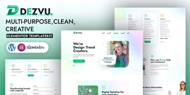 DezVu – Creative Agency Elementor Template DezVu – Creative Agency Elementor Template - Imagen 1